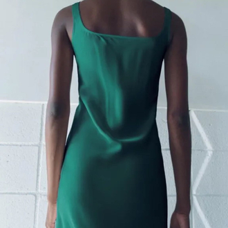 Zara saten elbise 