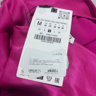 Zara saten elbise