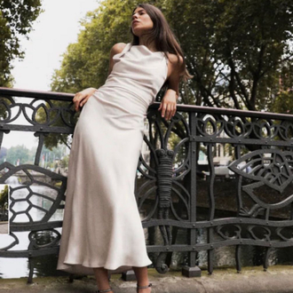 Zara saten elbise