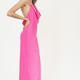 Zara saten elbise