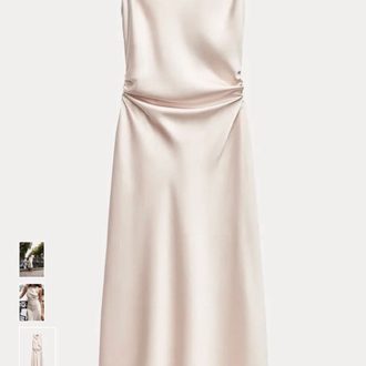 Zara saten elbise
