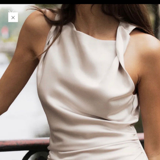 Zara saten elbise