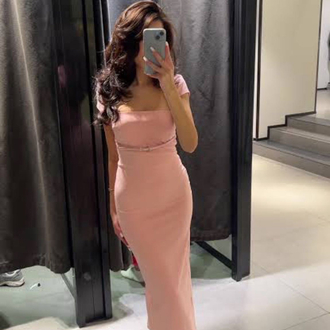 Zara Pudra Elbise