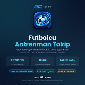 Futbolcu Antrenman Takip — Antrenörler için takım ve oyuncu takip uygulaması (Android)
