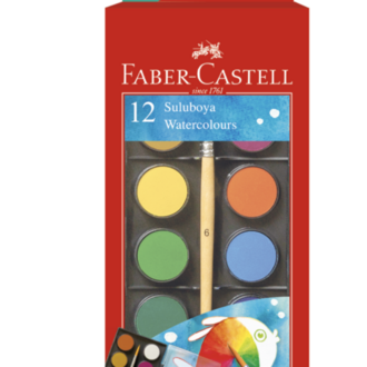 Faber-Castell 12'li Büyük Boy Sulu Boya Seti