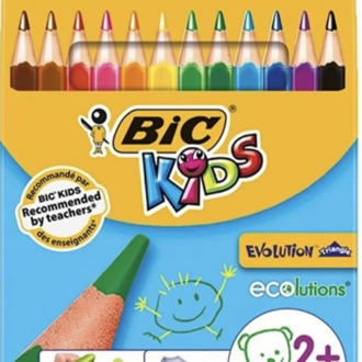 BİC 8297354 EVOLUTİON ÜÇGEN JUMBO KURU BOYA 12 Lİ
