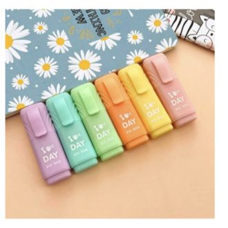 ED KIRTASIYEDEN MINI FOSFORLU KALEM 6 LI PASTEL RENKLER