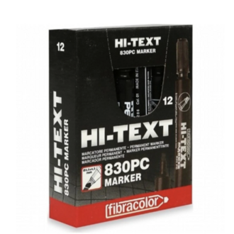 Hi-text Hı-text 830 Pcs Kesik Uç Markör Siyah 12'li Kutu