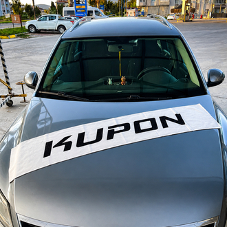 Beyaz kupon Torpido havlusu
