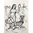 Janus and her Mother, Mother of Janus, Mother of Heresy, Original art, Ink on paper, Roman Gods Janu