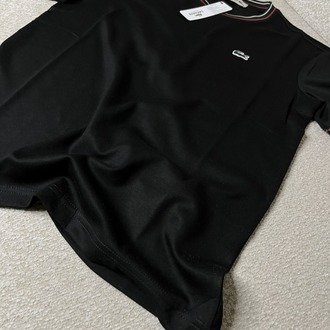•İTHAL• Lacoste Premium Siyah Basic T-shirt 