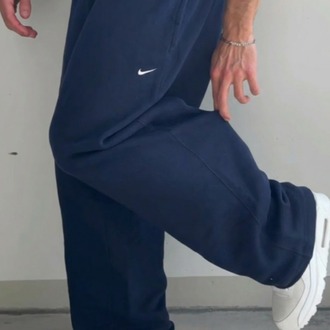 Nike Baggy Jogger Eşofman Altı – Lacivert (Beyaz Logo)
