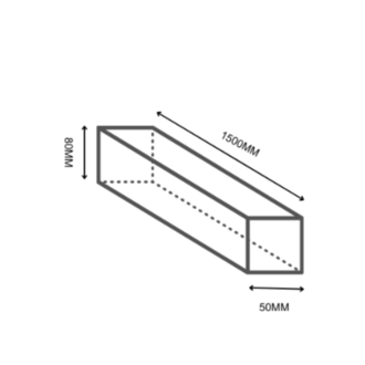 150CM SIVA ÜSTÜ LINEER AYDINLATMA
