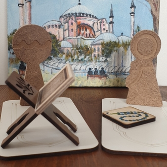 Namaz temalı ahsap boyama