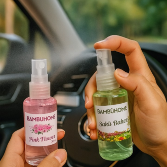 OTO ODA KOKULARI 2 ADET SAKLI BAHÇE VE PEMBE ÇİÇEKLER