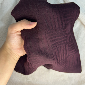 LÜKS KALİTE KİBRİT DESEN KOYU BORDO VE MÜRDÜM 