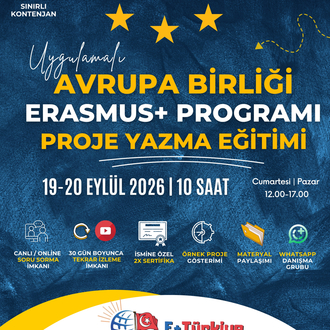 19-20 Eylül | Erasmus+ Proje Yazma Eğitimi (Genel) – Online | Uygulamalı