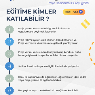 22-23 Ağustos | Avrupa Birliği Hibe Programlarına Yönelik – Proje Hazırlama (PCM) Eğitimi