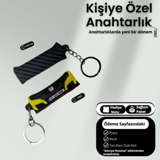 Kişiye Özel Plaka Anahtarlık / Araba Hediyesi /  Honda Type R Anahtarlık