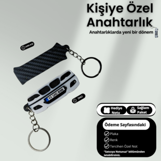 Kişiye Özel Plaka Anahtarlık / Araba Hediyesi / BMW E46 Anahtarlık