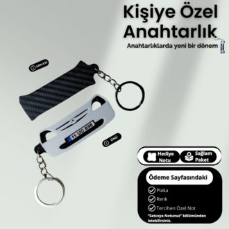 Kişiye Özel Plaka Anahtarlık / Araba Hediyesi / Honda Vtec2 Anahtarlık