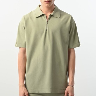 Marrakech Fermuar Detay Tshirt Yeşil