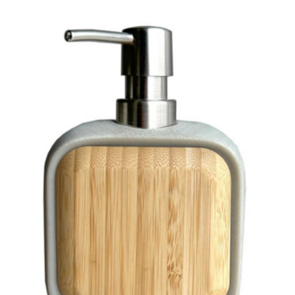 AD-S21070 Sau 3'lü Banyo Set Ahşap Sıvı Katı Sabunluk Diş Fırçalık Modern