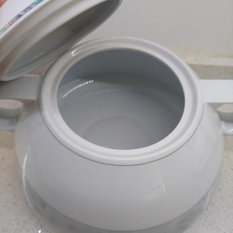 ESCH-26TNS Eschenbach Bavaria Germany 26 cm Kapaklı Porselen Tencere | Mermer Desenli Bavarian