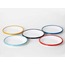 22.EMY.TB12.3 Emaye İç Dış Beyaz Çerez Tabağı Çap 12 cm Kenar Bant Petrol Yeşili 1 Adet