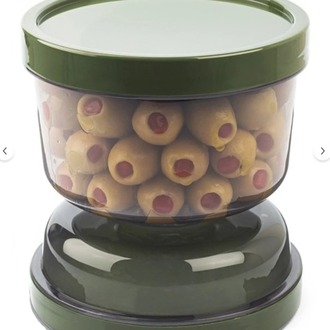 A697356639 Kum Saati Zeytin Turşu Kabı Süzgeçli Saklama Kabı Mutfak