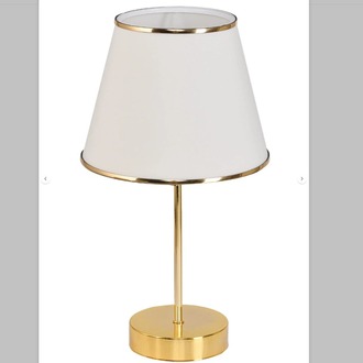 322001631 Mirza 2'li Metal Ayaklı Gold Abajur Masa Lambası Krem Ev Aydınlatma