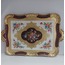 4/PGFA-5 L&M Floransa Sanat WDN Dikdörgen Tepsi 55x36cm Gold Leaf Bordo 1 Adet