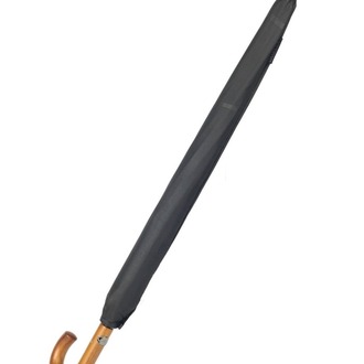 MPR-1025 Siyah Ekose Ahşap Saplı 16 Çelik Telli Premium Lüks Erkek Baston Şemsiye