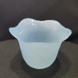 E82240403 Mavi Aplik Lamba Şapkası 9cm Yükseklik 11cm Çap Gül Şeklinde 1 Adet