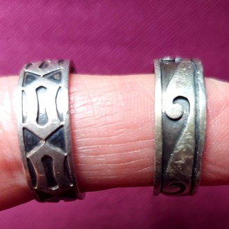 182011102025 Erkek 2li 925 ayar gümüş yüzük