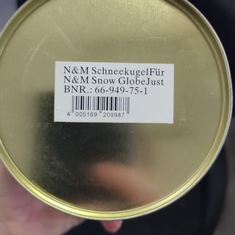 66-949-75-1 Goebel N&M SchneekugelFür Snow GlobeJust Metal Kutu çap 10 y 11cm