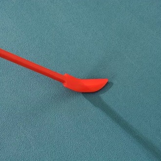 LQ92482 Çift başlı silikon kaşık (15.01 cm siyah + 23.01 cm kırmızı) + Saklama kutusu