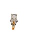 SKSKED El Yapımı Cam Sarı Saksafon Çalan Siyah Çizgili Kedi Biblo Minik Cam 4x4x3cm