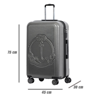BGD8681126434553 design Ocean Gri Büyük Boy 28" Valiz Moda