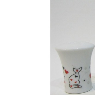 A54.09.TBP.LOVE.CAT Cats By Luyano Tuzluk Biberlik Seti Love Cats Aşk Kedil