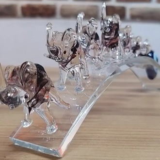 3900-AMT Kristal Murano Mor Filler Cam Nazarlık Nazar Boncuklu 22cm 1 Adet