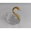 9250-MA Minik Gold Altın Renk Kuğu Kristal Cam El Yapımı 6x7cm Tekli Biblo