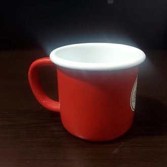 192723122025 emaye kupa Çap kırmızı 9cm Yük 8 cm 1 adet