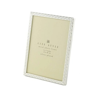 P158.391102 Gümüş Metal Çerçeve 13x18cm Dekoratif Hediyelik Life Style Photo 1 Adet