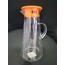 YSH09 İnce Cam Silikon Kapaklı Sürahi 23cm Ev Sofra Mutfak BPA Free Şeffaf 1 Adet