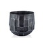 1MR-1740 Grid Chisel Eskitme Siyah Orta Boy Saksı 23,5x21,5cm 1 Adet