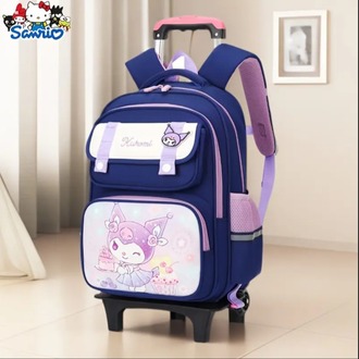 VW5631022 Mor Sanrio okul sezonu hediyesi şirin Kulomi baskılı sağlam ve dayanıklı omuz