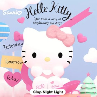 RJ188284 Merhaba kedicik Sanrio Hello Kitty Gece Lambası Sevimli Stil Silikon Yumuşak