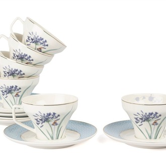 P038.134928 Lavender Flutter 2Lİ Kahve Fincan Seti 90cc BUTİK MUTFAK