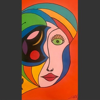 15861910 Ruh Eşleri Tuval Üzerine Akrilik 60x80cm Art İspanya Eser Tablo